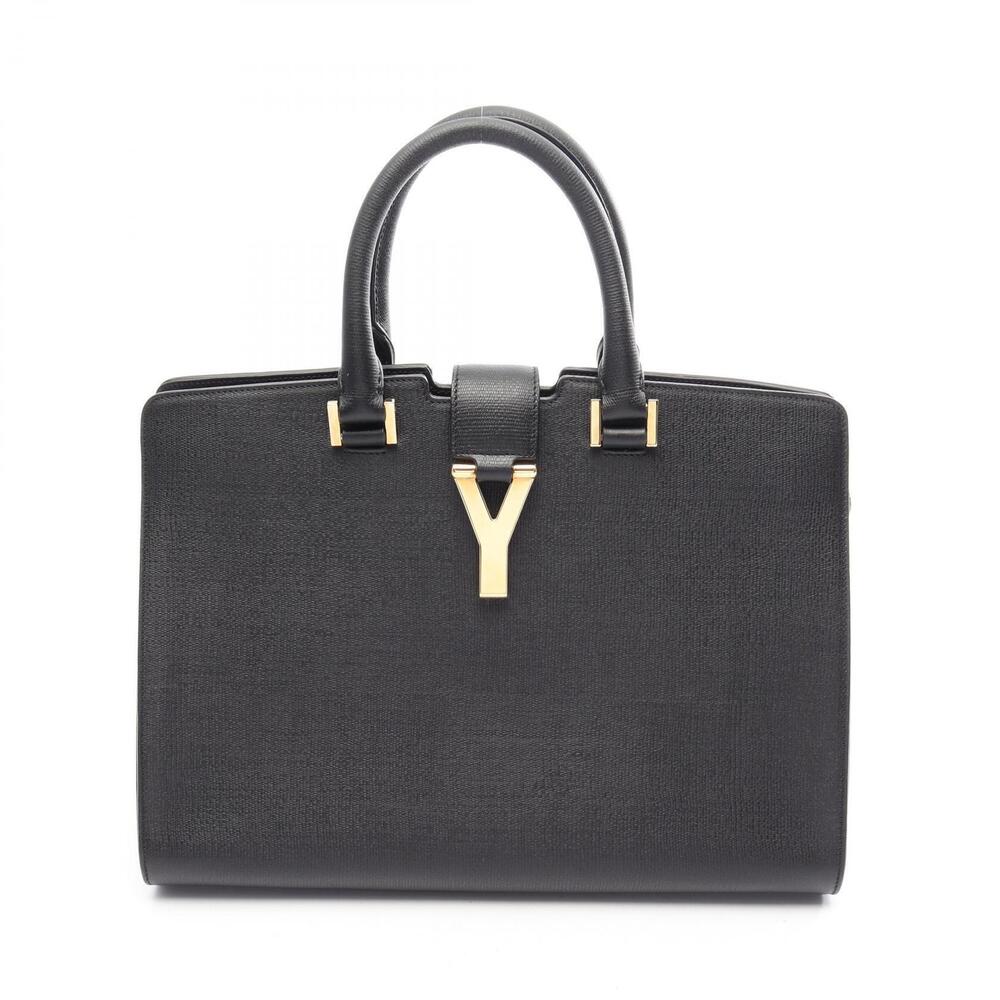 Saint Laurent Yves Cabas Handbag Leather Black